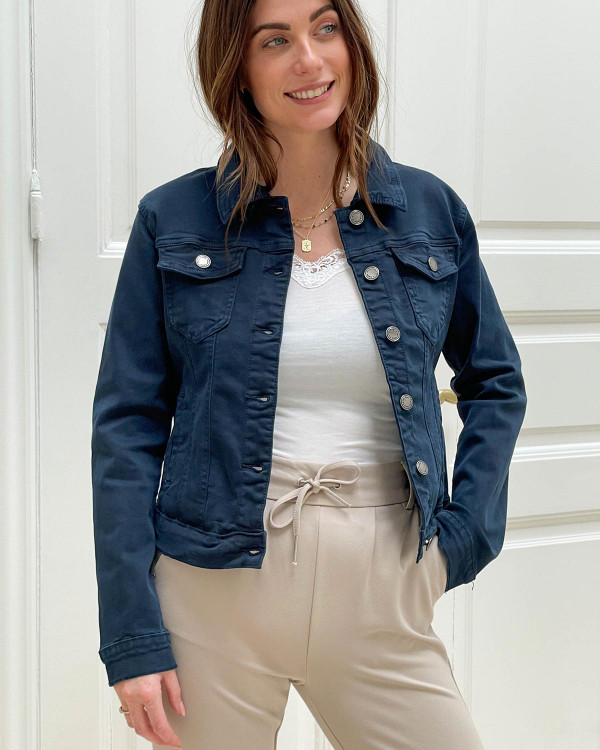 Mørkeblå denim jakke fra Grey Matter
