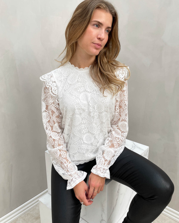 PIECES Blouse 'PCOLLINE' in Black | ABOUT YOU