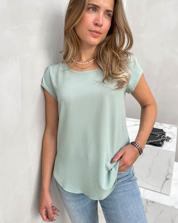 ONLY Damen T-Shirt Onlvic – Rosin, Viertelarm, Mit Reißverschluss Im Nacken