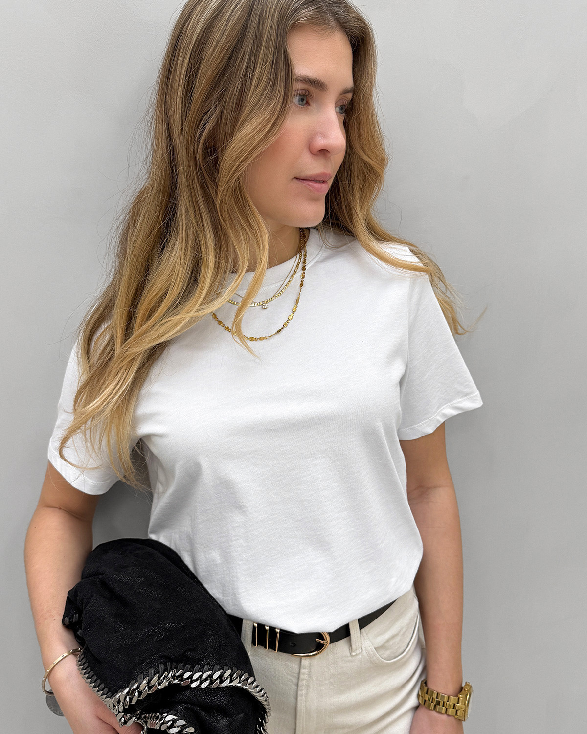 Pieces Pcria Bright White Ss Solid Tee - XXL - Hvid
