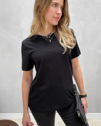Sort basis t-shirt fra Pieces til damer