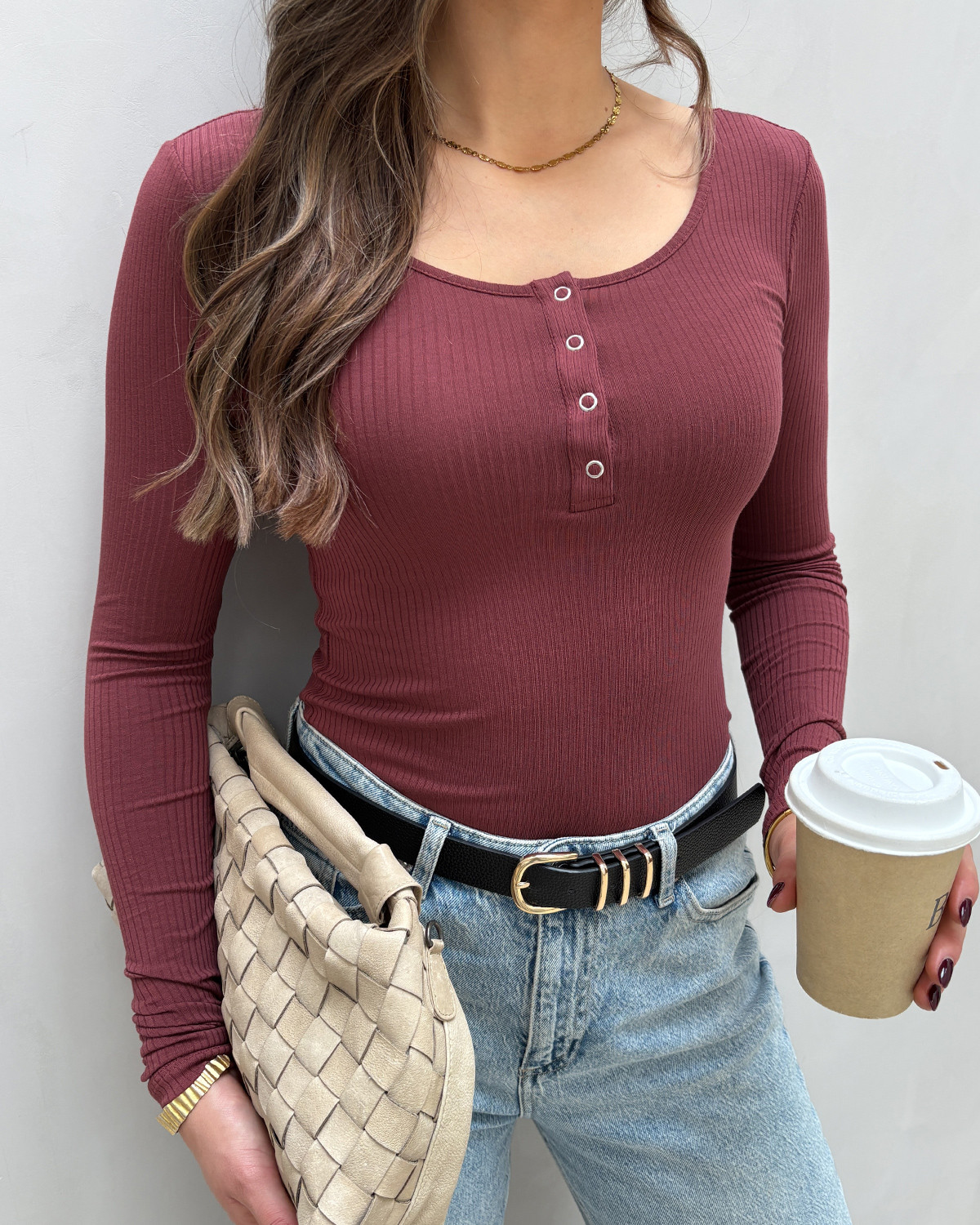 Pieces Pckitte Apple Butter Ls Top - XS - Rød