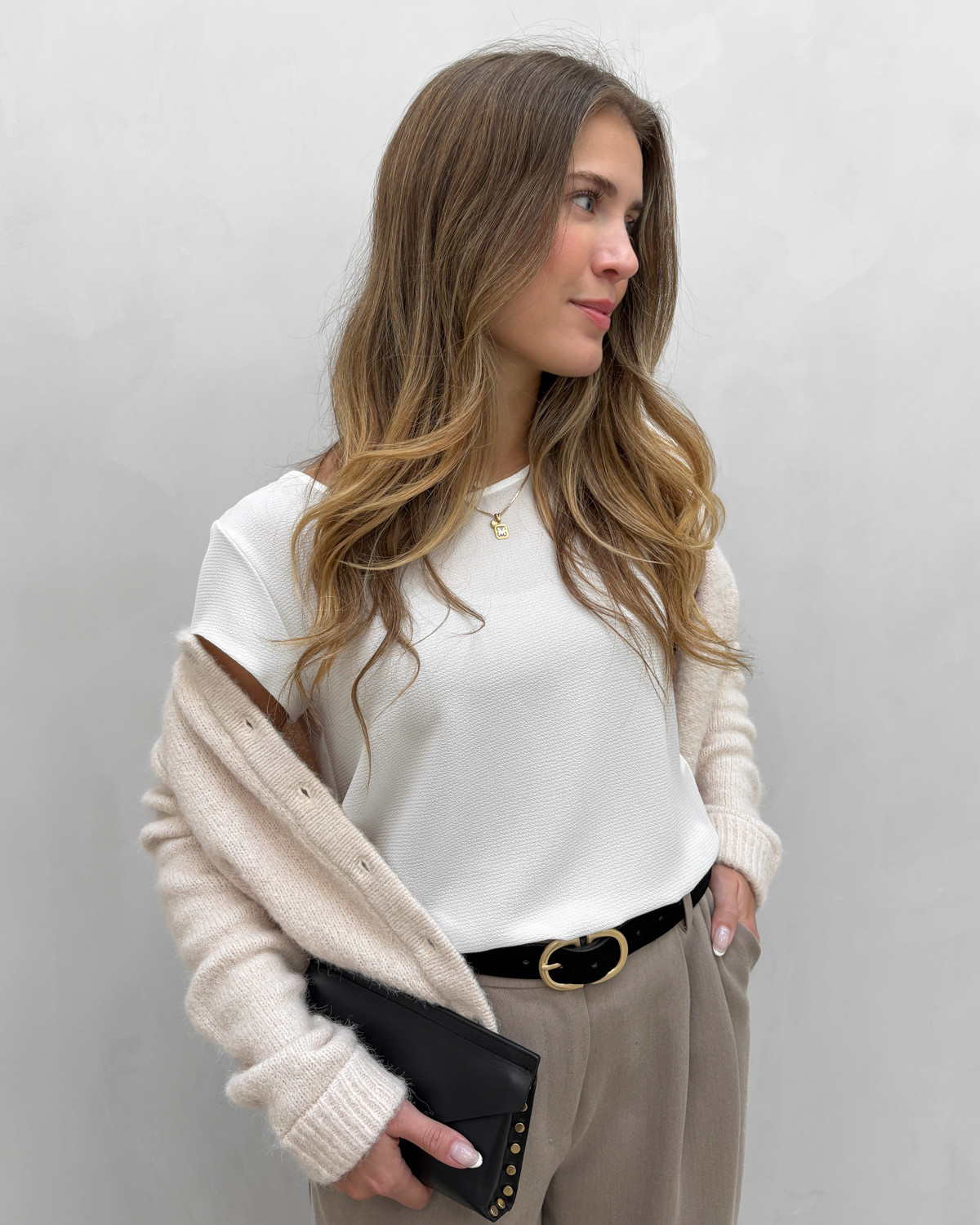 ONLY Onlvic Cloud Dancer S/S Solid Top - 44 - Hvid