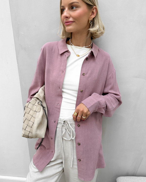Rosa casual skjorte til damer