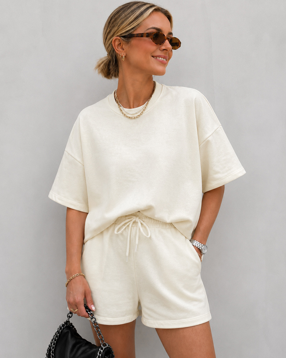 Pieces Pcchilli White Pepper Summer Hw Shorts - XL - Brun