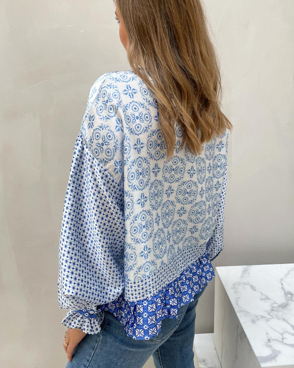 Populær bluse fra Vero moda i blå farver