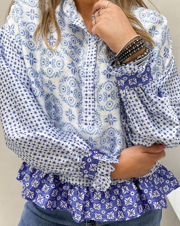Populær bluse fra Vero moda i blå farver