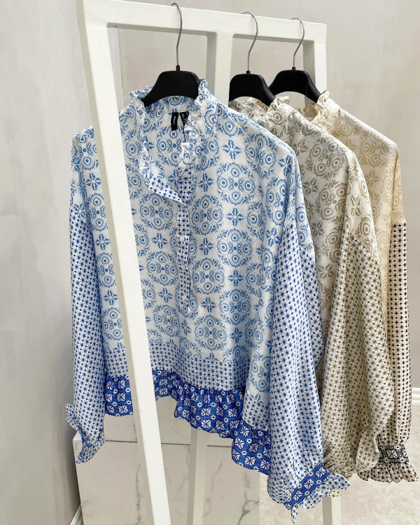 Populær bluse fra Vero moda i blå farver