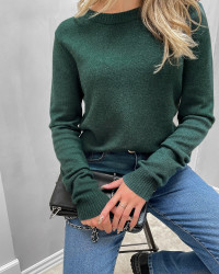 Viril Vila o-neck bluse i grøn til damer