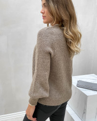 Cardigan til damer med store knapper