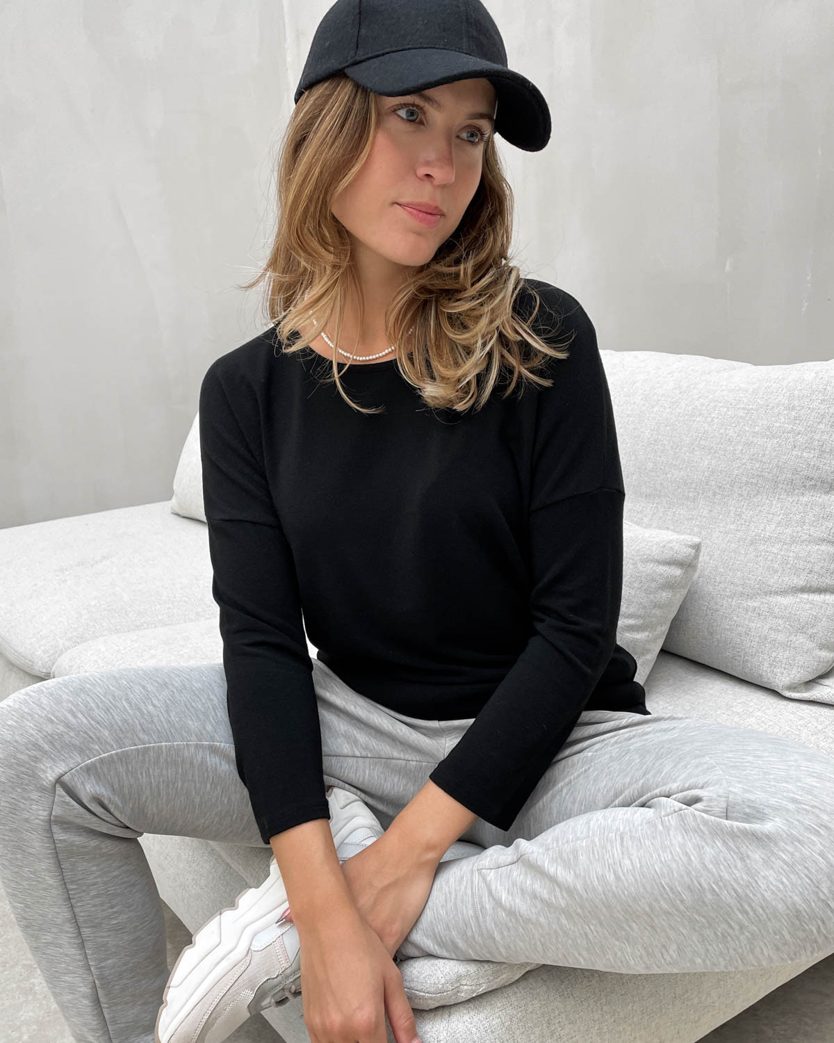 ONLY Onlglamour Black 3/4 Top - S - Sort