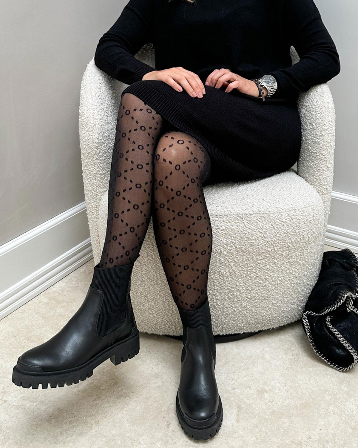ONLY Onlkatrine Black 20 D Tights - S/M - Sort