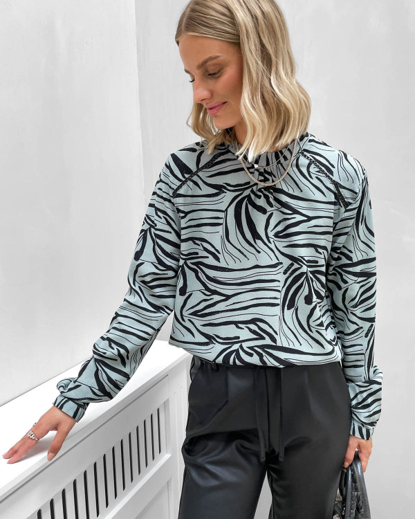 Bluse med print til damer