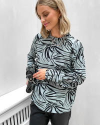 Bluse med print til damer