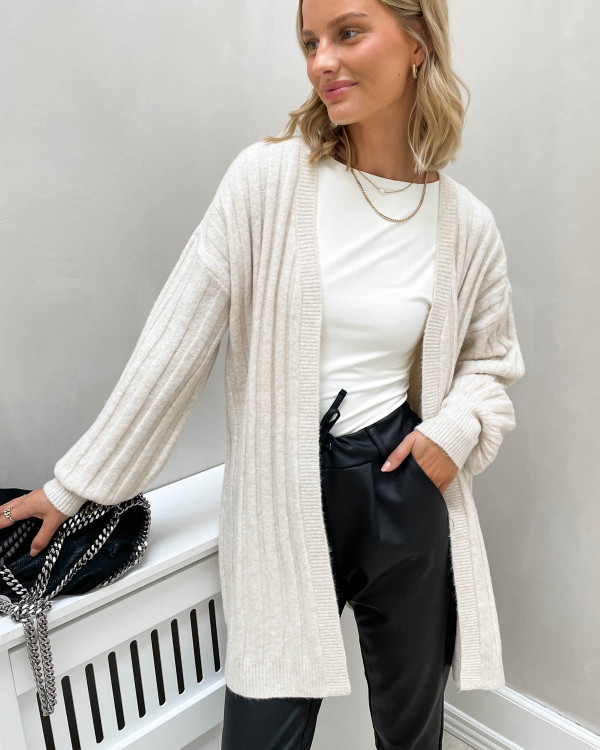 Hvid cardigan til damer