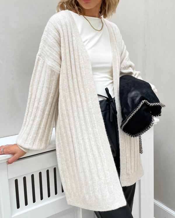 Hvid cardigan til damer