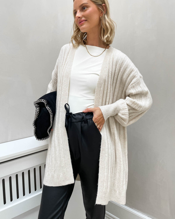 Hvid cardigan til damer