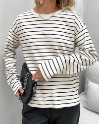 Stribet bluse til damer