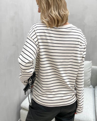 Stribet bluse til damer