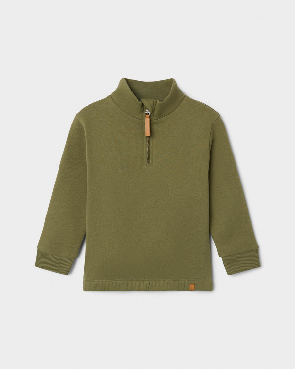 Nmmilondon Loden Green Sio Ls Half Zip Sweat