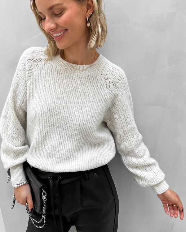 Feminin strik med glitter