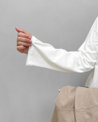 Hvid basis bluse med o-neck