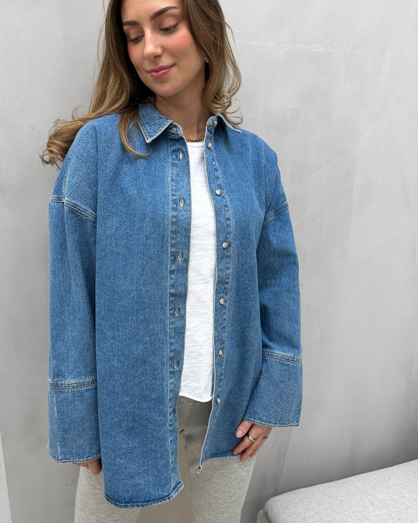 Oversize denim skjorte fra Vila