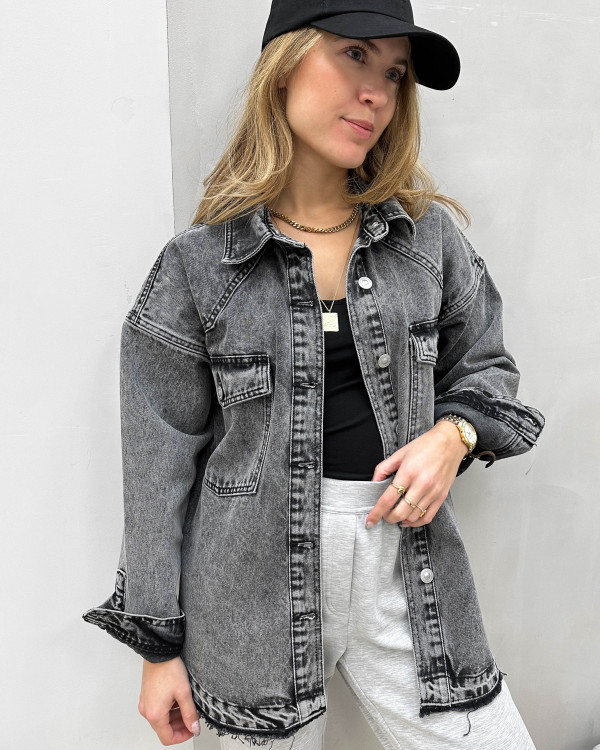 Casual oversize denimjakke