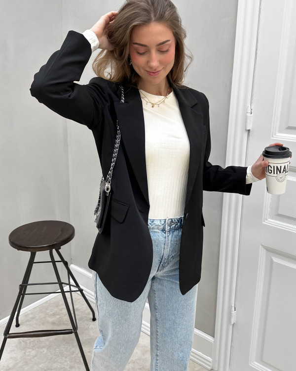 Enkel hverdagsbluse i rib