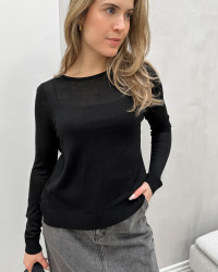 Klassisk sort bluse til damer