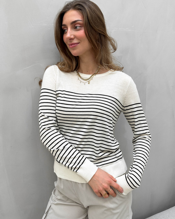 Maglione Donna Vila Viabella O-Neck – Girocollo A Coste, Spalle Scese, In Poliestere Riciclato
