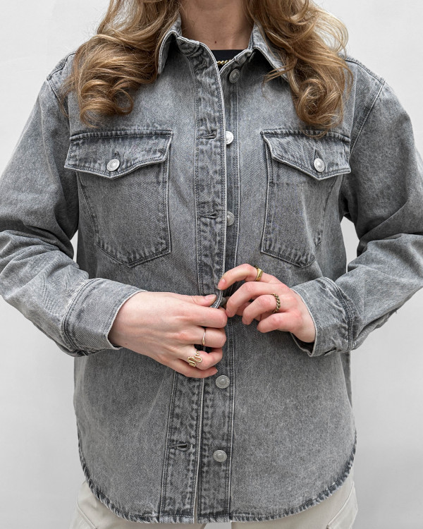 PCSIFFI LS DENIM SHIRT