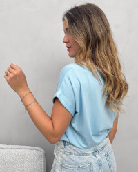 Lyseblå t-shirt i blød kvalitet