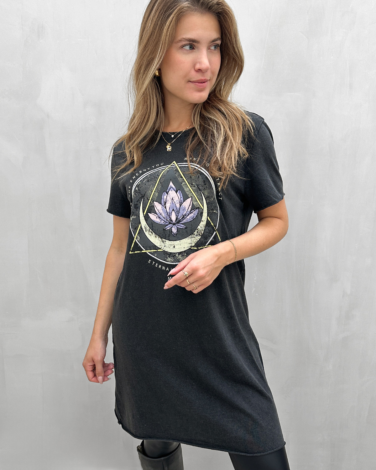 ONLY Onllucy Black Lotus Life S/S Dress - XS - Sort