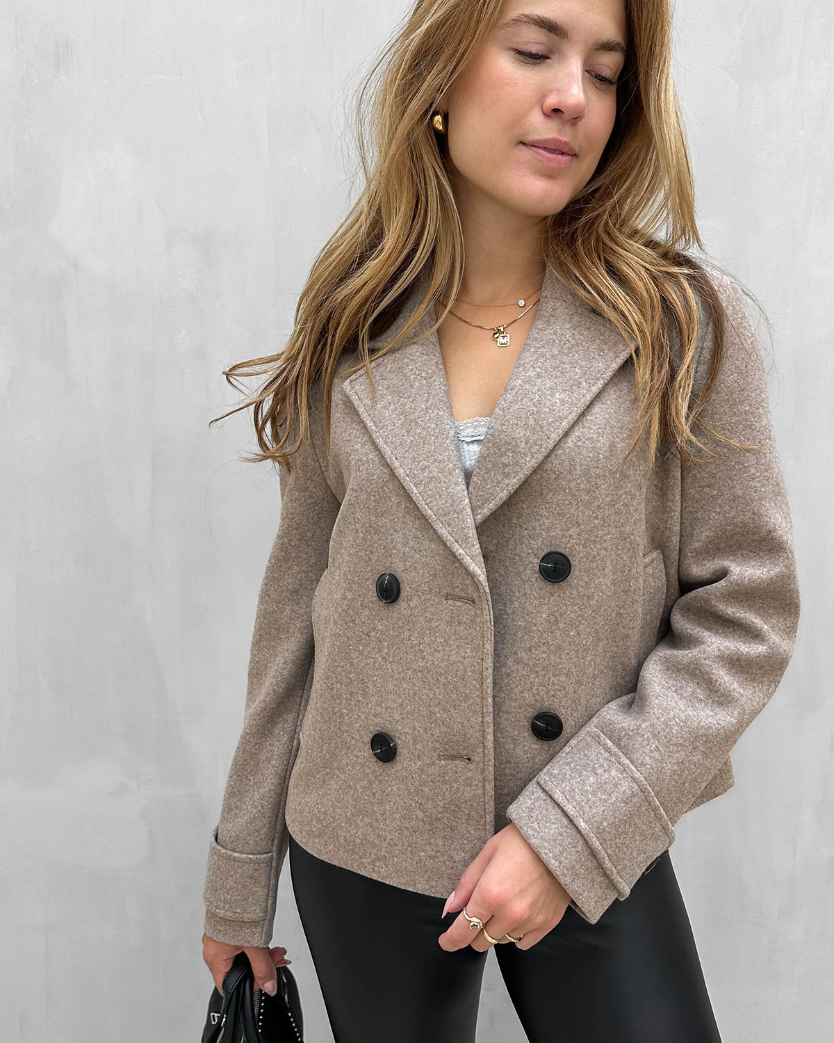 ONLY Onlfreja Mocha Meringue Melange Life Short Jacket - XL - Brun
