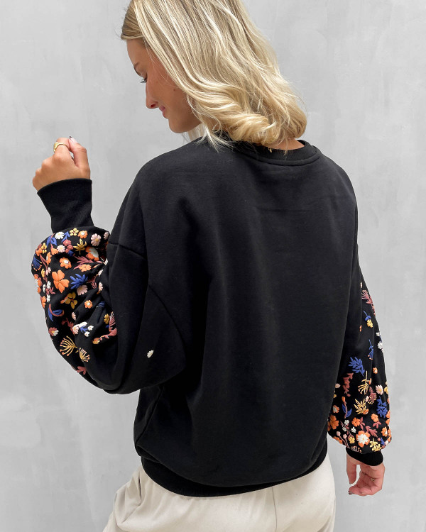 ONLY Onllucinda L/S Felpa Donna Con Stampa Floreale | Girocollo | Maniche Lunghe | Vestibilità Normale