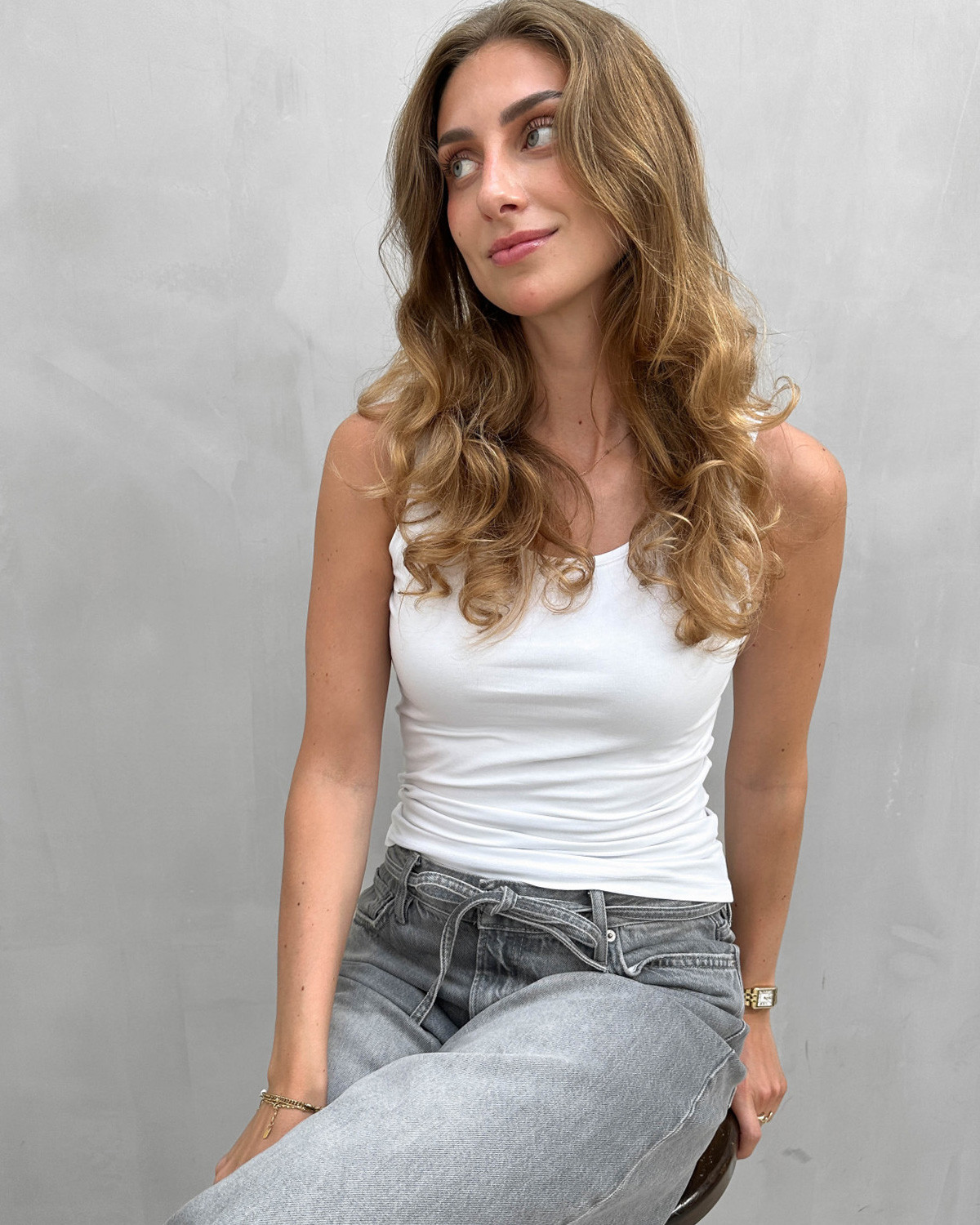 VILA Vinora Bright White Tank Top - XS - Hvid