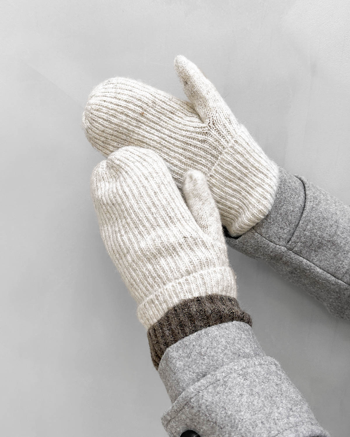 Pieces Pcmoella Whitecap Gray Melange Mittens - Beige - One Size