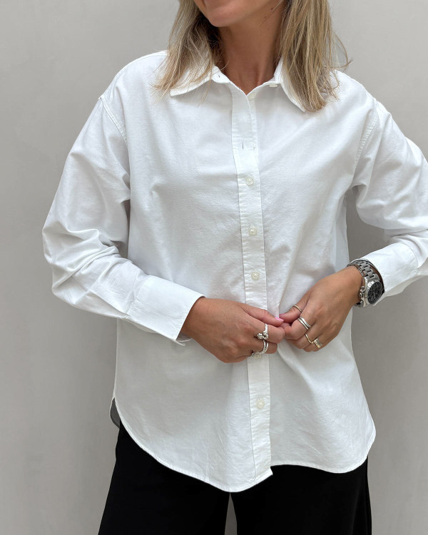 Casual hvid skjorte til damer - Pieces