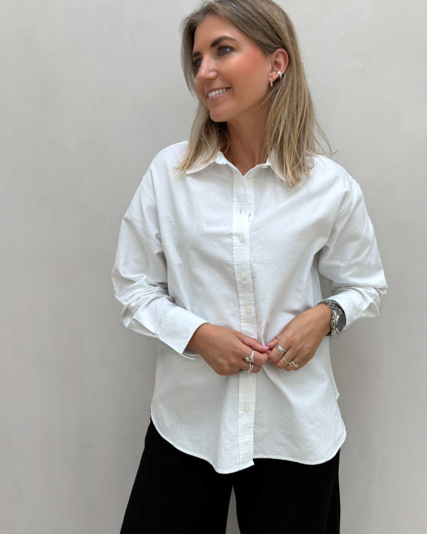 Casual hvid skjorte til damer - Pieces