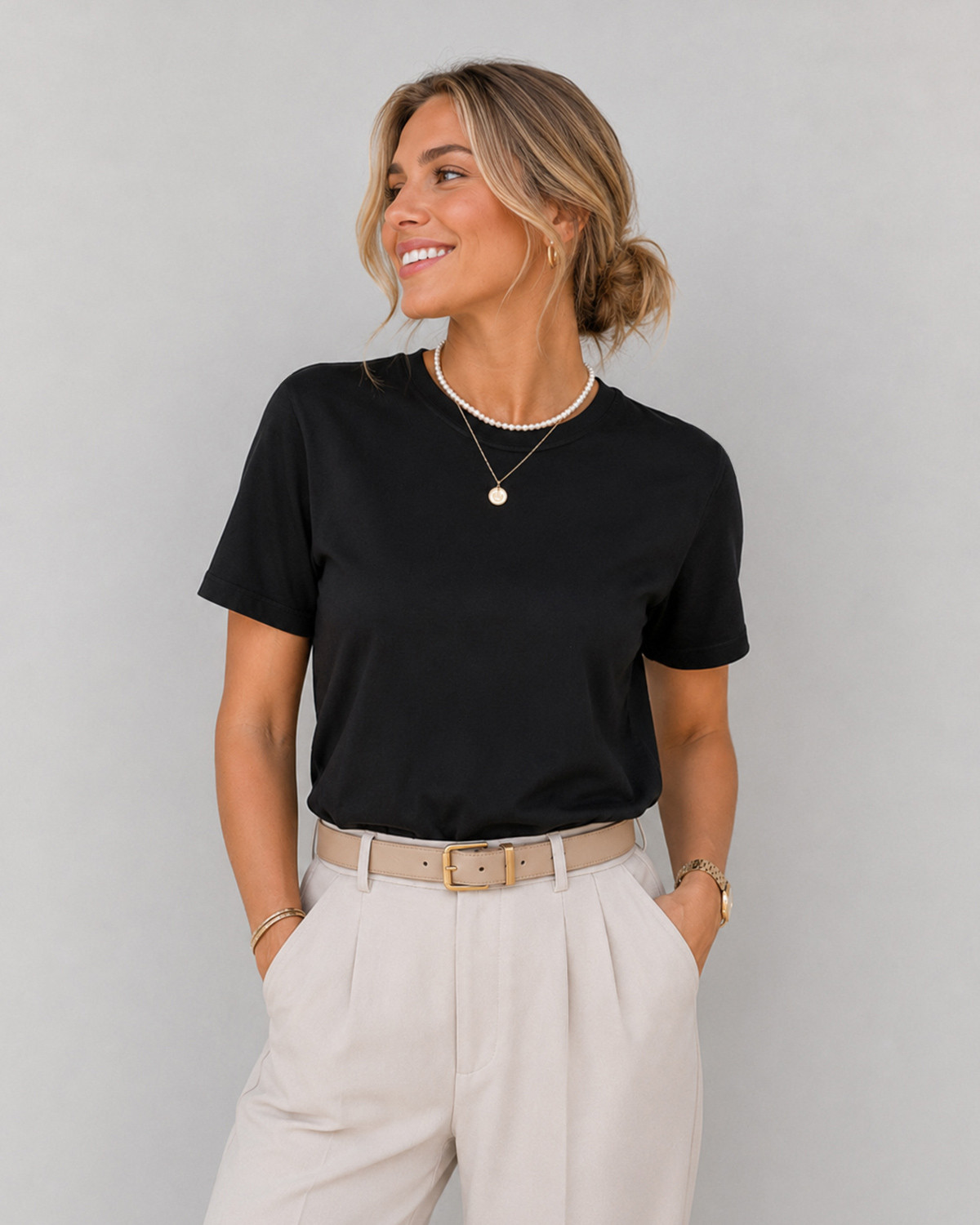 VILA Vinora Black Beauty S/S T-Shirt - M - Sort