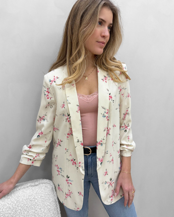 Smuk blazer med blomsterprint