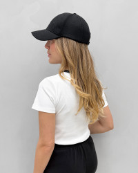 Cool t-shirt med kontrast kant - dame tøj