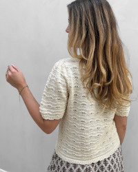 Bluse med hjerteformede knapper