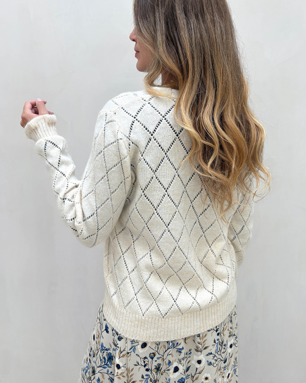 Beige cardigan til damer