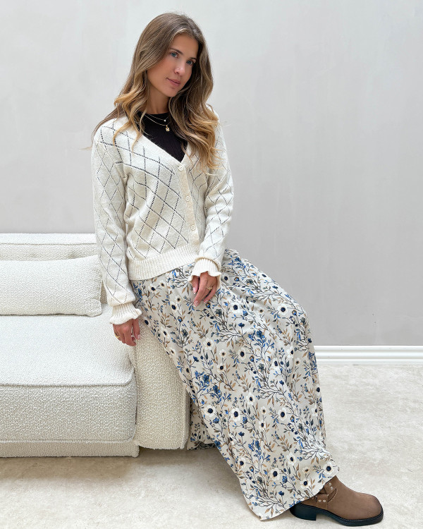 Beige cardigan til damer