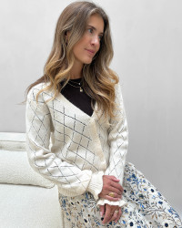 Beige cardigan til damer