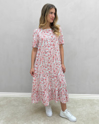 Kjole med blomsterprint - sommerkjoler