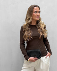 Brun bluse til damer