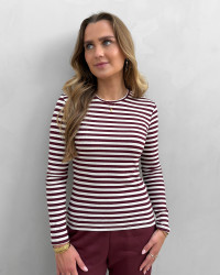 Stribet bluse til damer